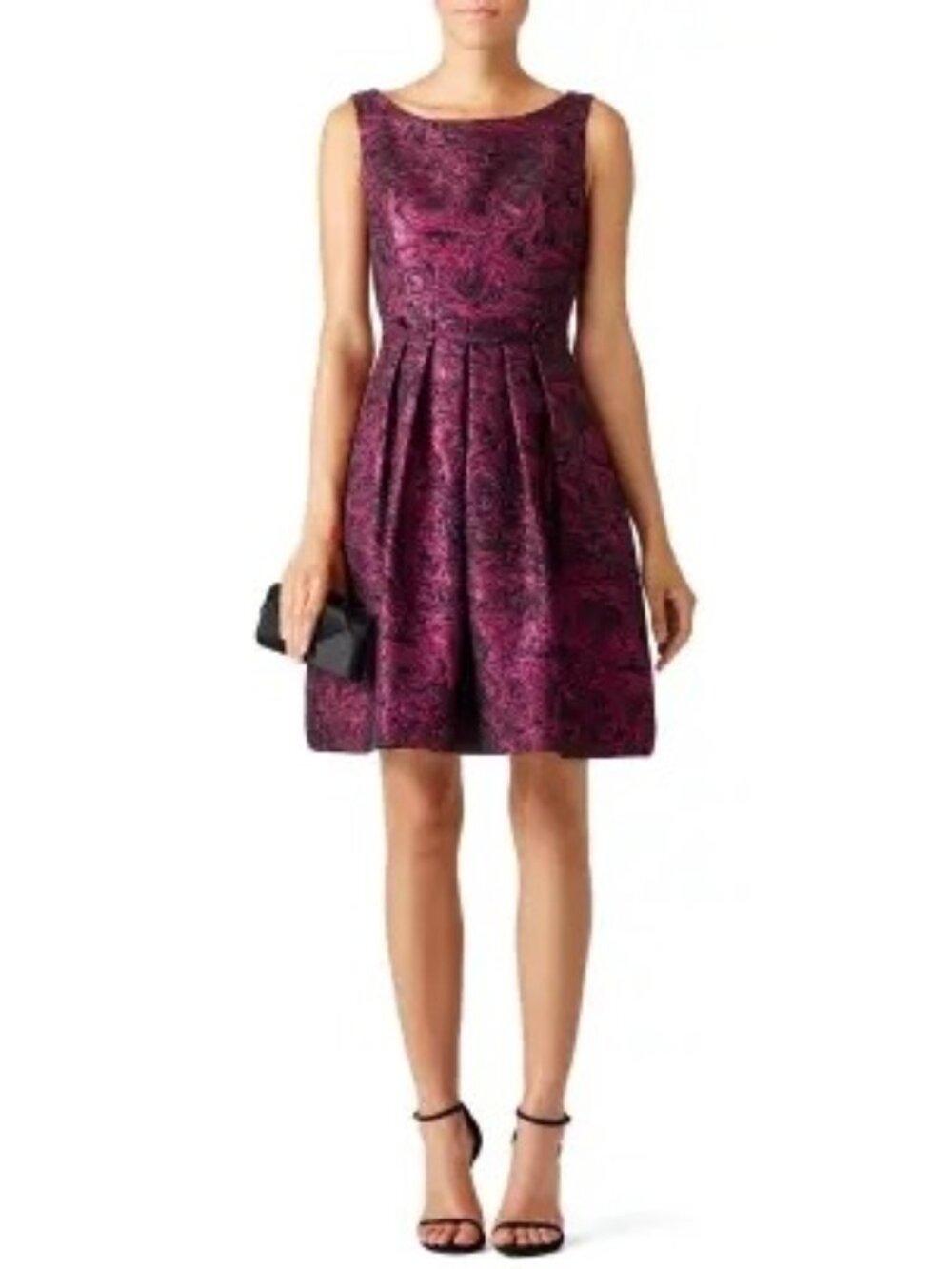 R-60. CYNTHIA STEFFE Abstract Printed Jacquard Dress